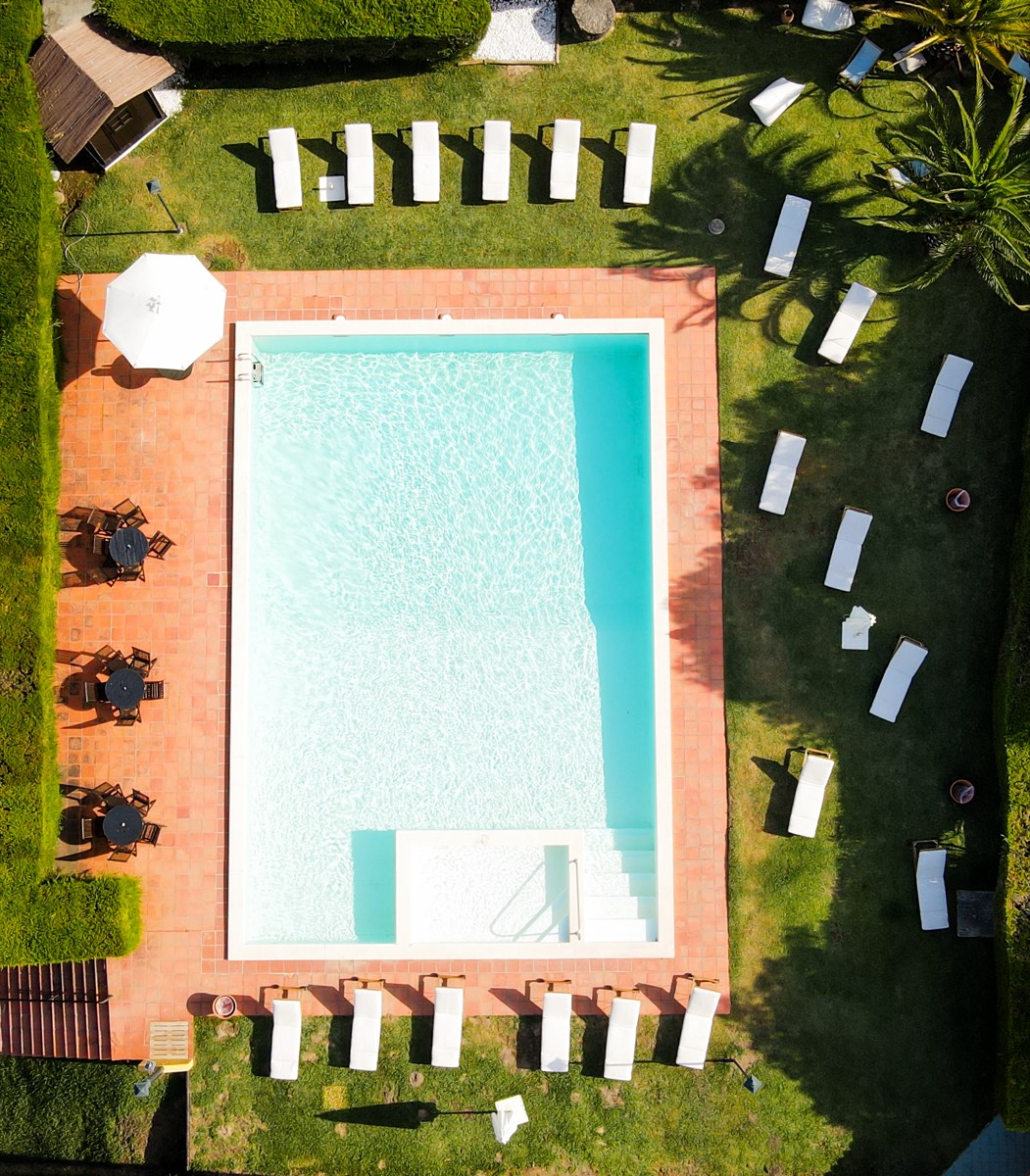 Aerial view of the pool at DOMA Forest Village